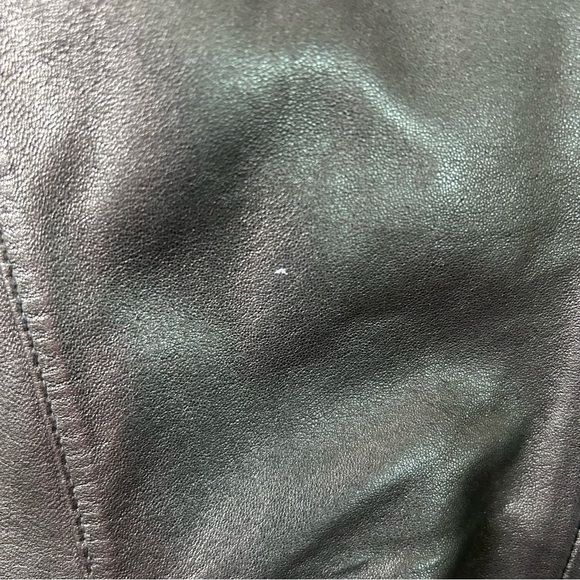 Lambskin Black Leather Jacket‎ with Stand Up Collar Women’s Size Medium - Picture 11 of 14